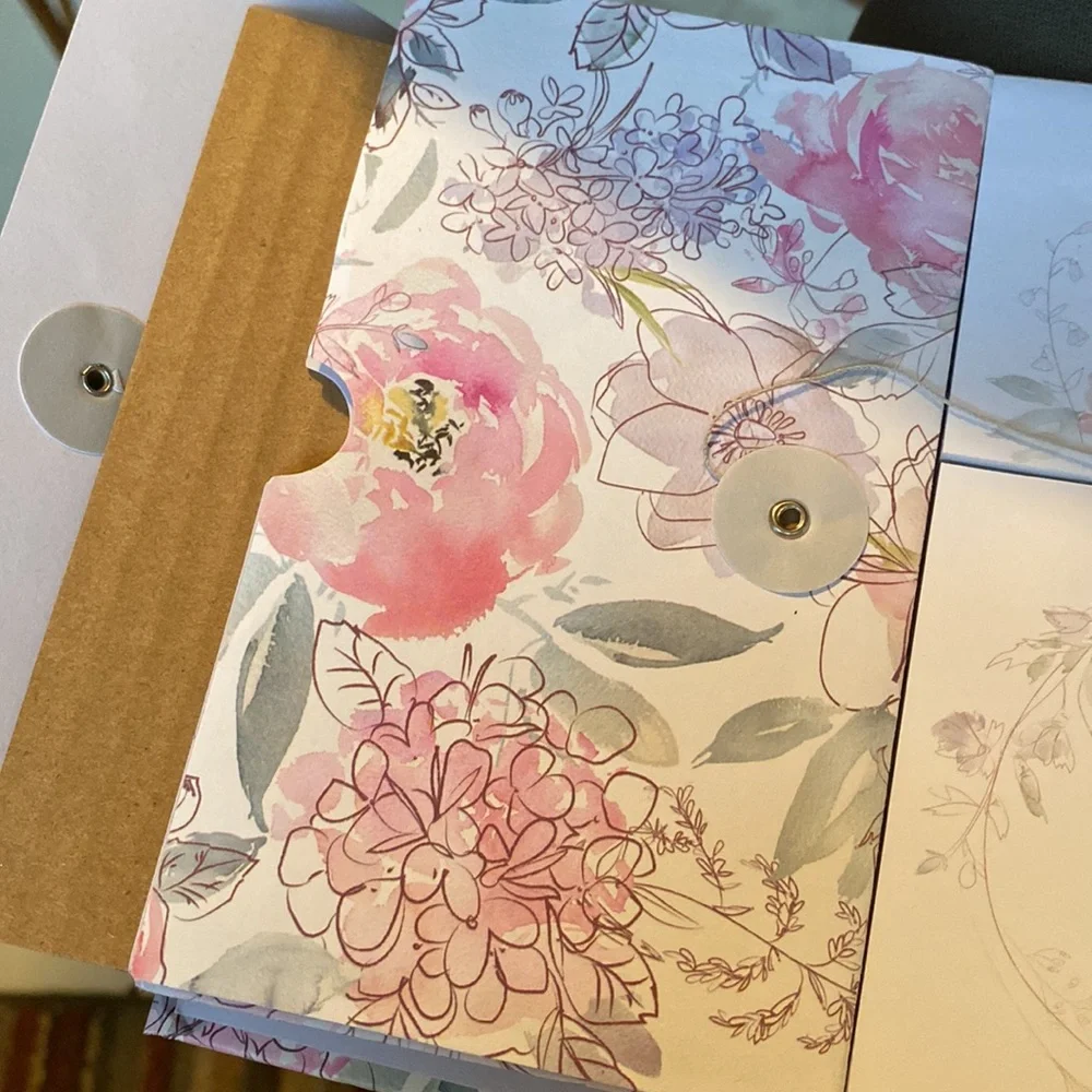 Weekly organizer pink floral NWT