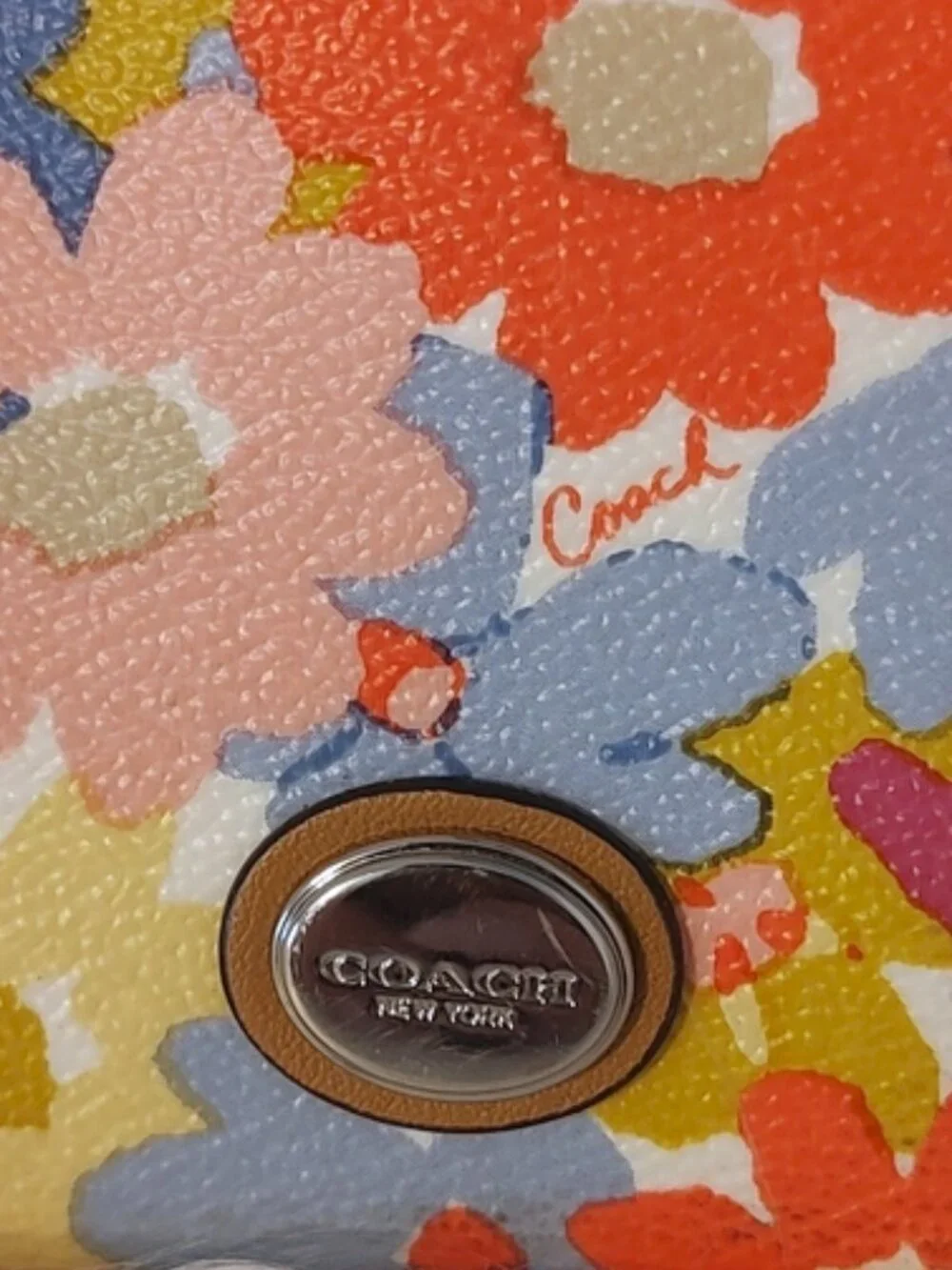 Coach Peyton luggage tag cardholder EUC