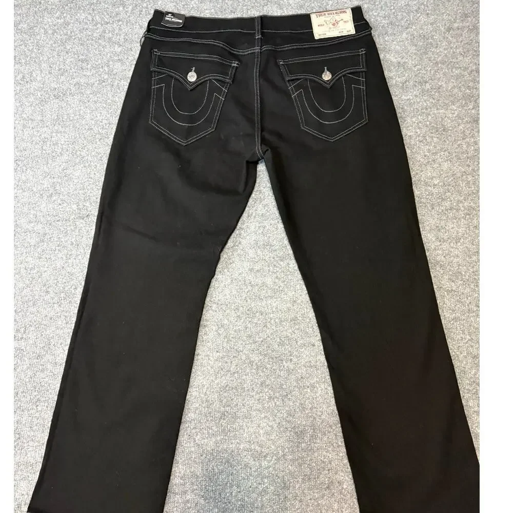 NWT True Religion Ricky FLap Jeans Body Rinse Black Style 108288N30R Sz 36/30