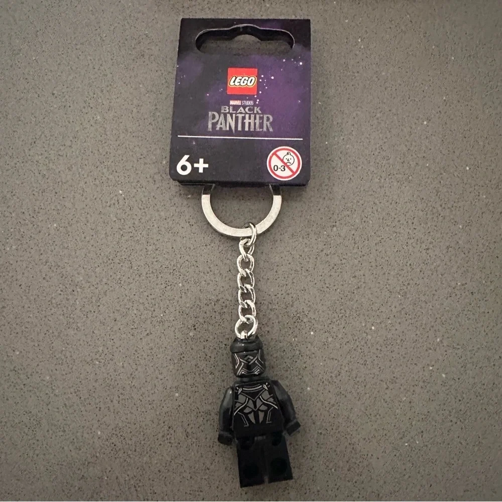 LEGO Marvel Black Panther Minifigure Keychain w Tag Wakanda Key Ring
