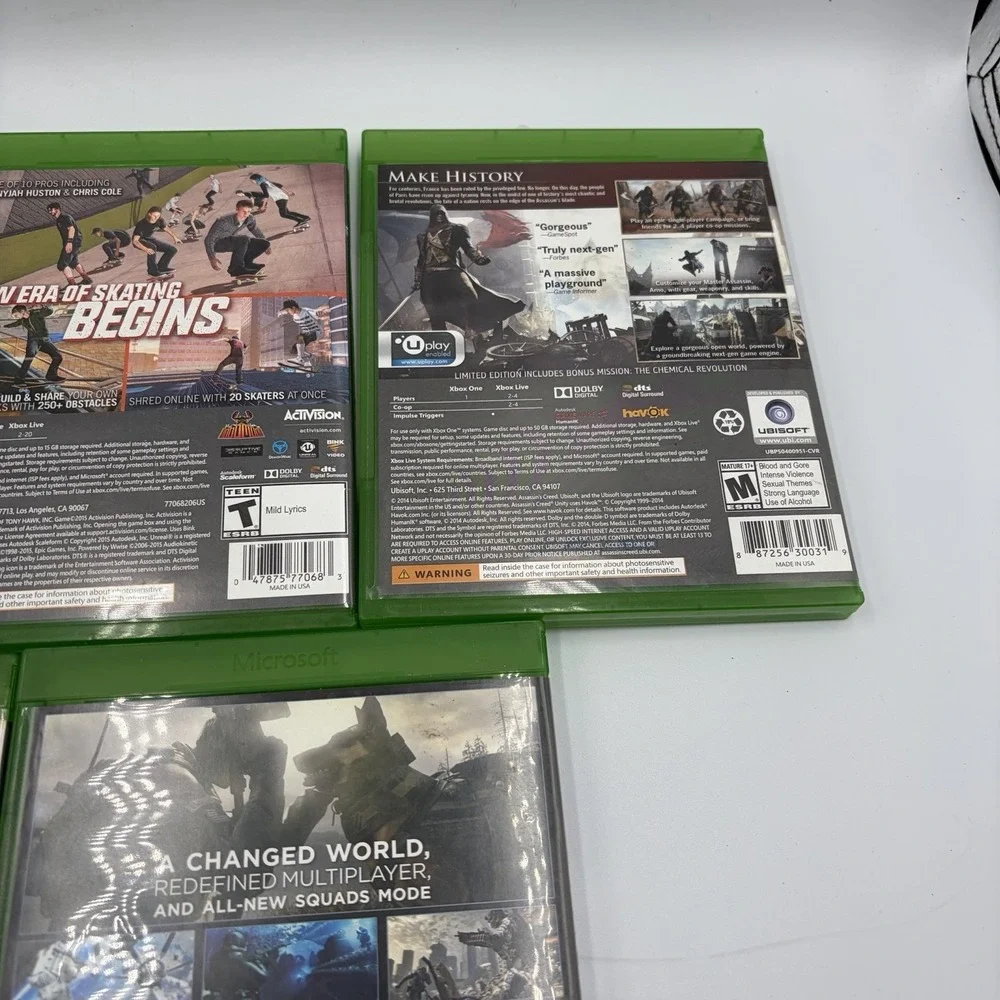 Microsoft Xbox One Video Games‎ Lot of 8 Tested Mature Teen And Everyone Bundle