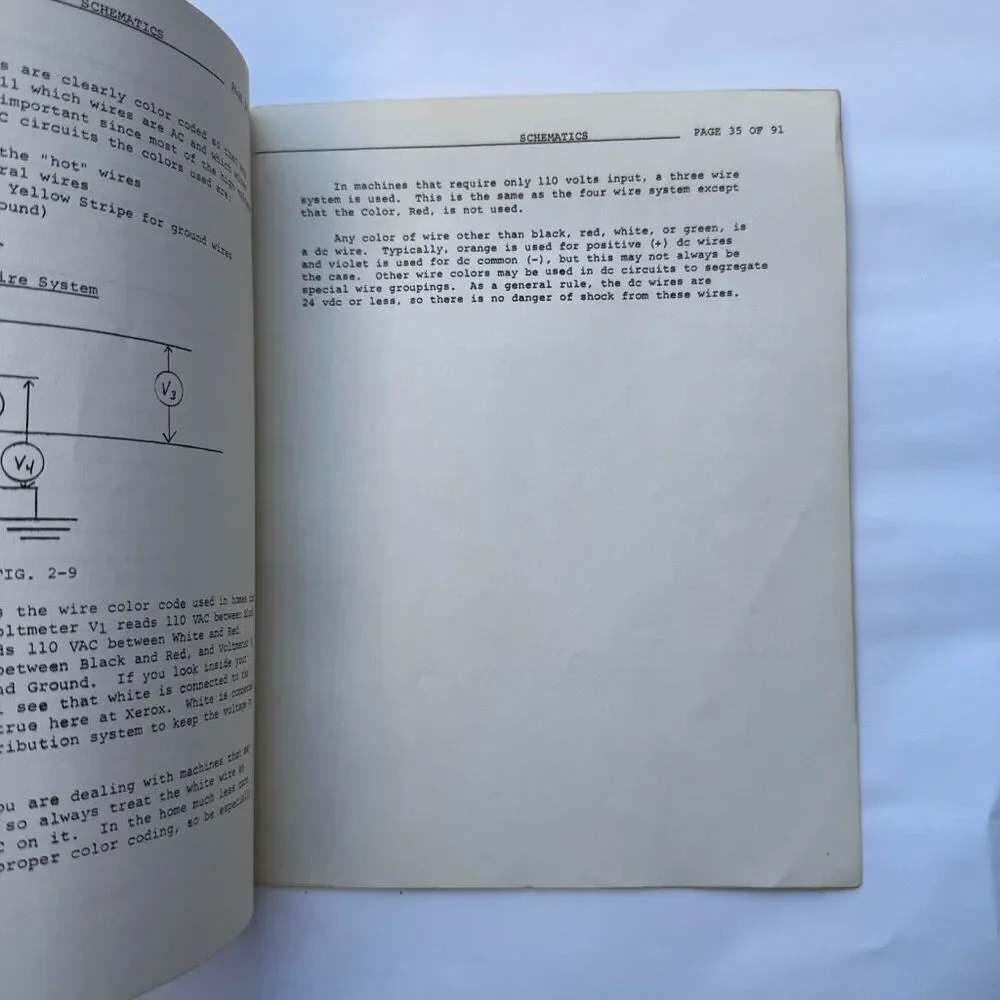Vintage Xerox 1977 Operations‎ Manual Manufacturing Equipment Book Electricity
