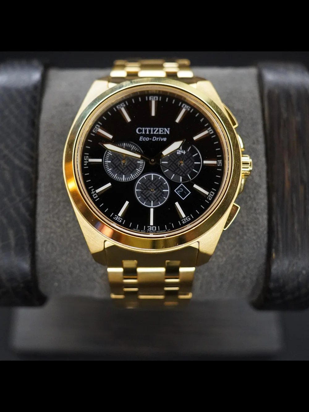 Citizen Eco-Drive Peyton CA4512-50E Gold Tone Chronograph Sapphire Watch