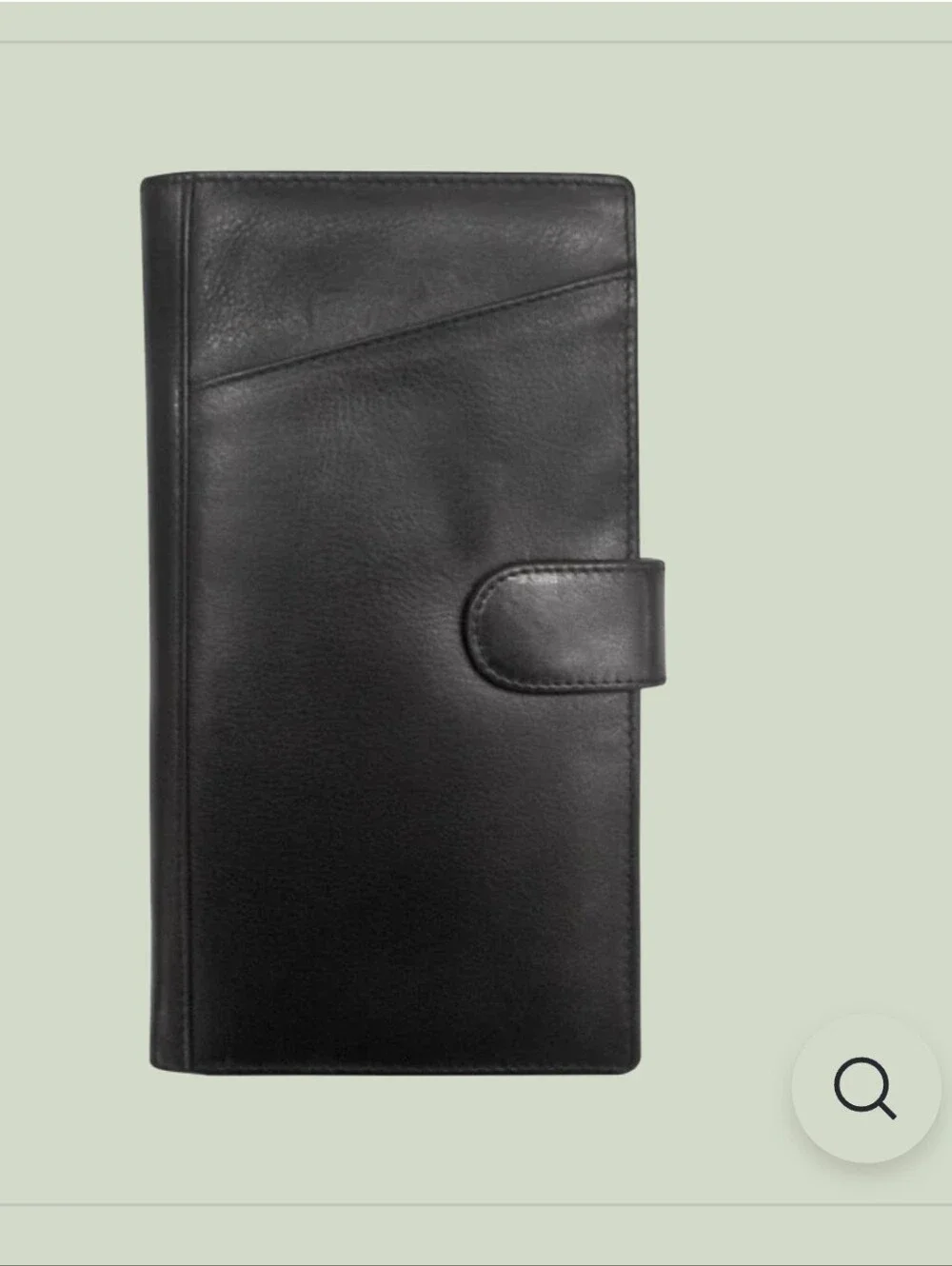 Leather Travel Wallet with RFID Protection - Black 100% Leather.