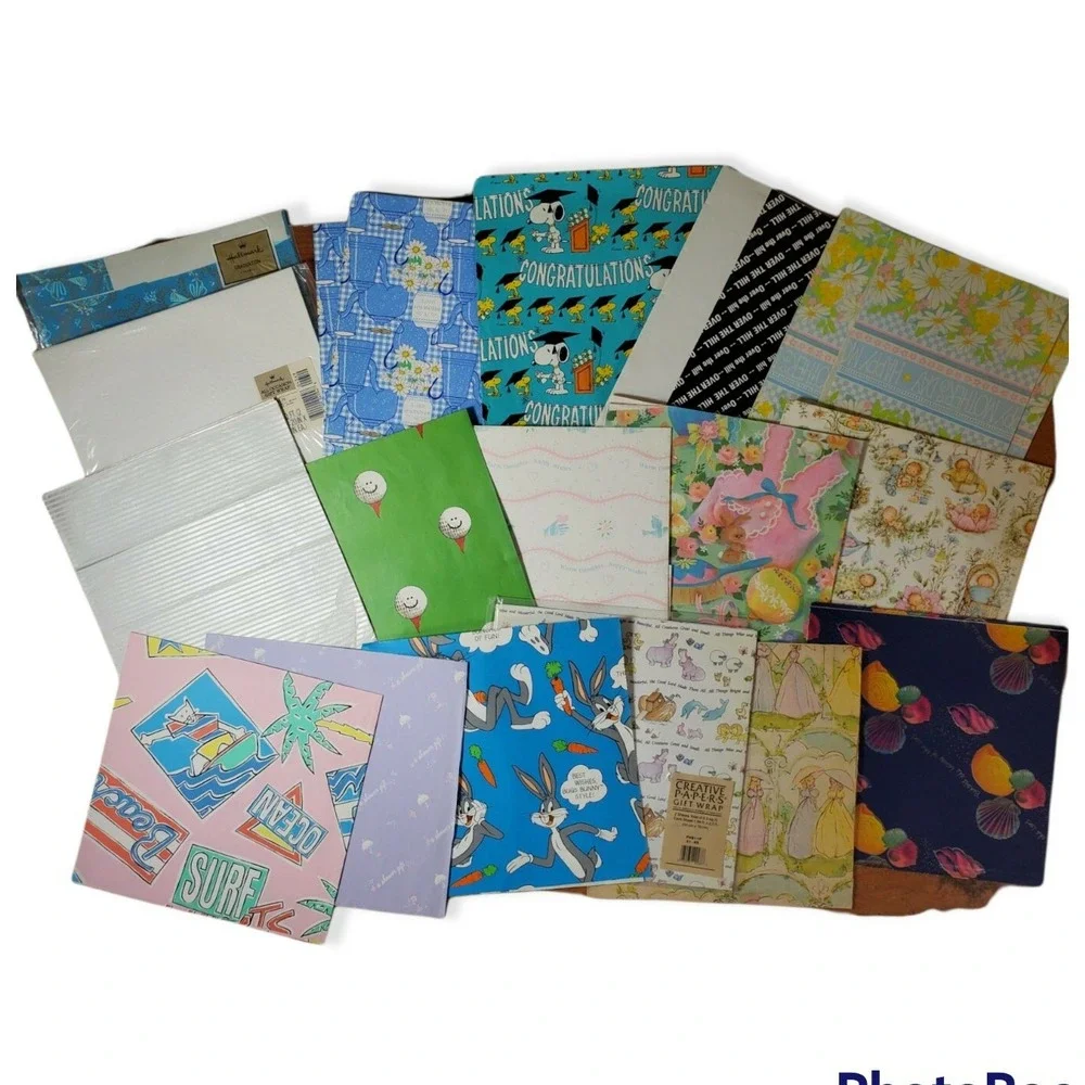 VINTAGE WRAPPING PAPER LOT All Occasions!!! GREAT DESIGNS Wedding‎ Hallmark