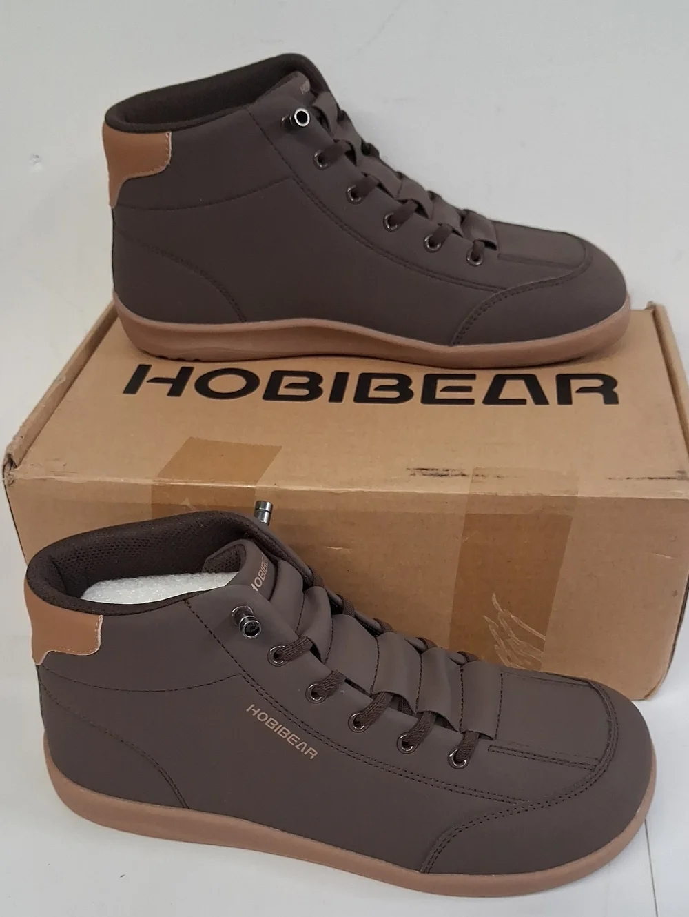 NWT Hobibear Unisex Brown Wide Barefoot Boots