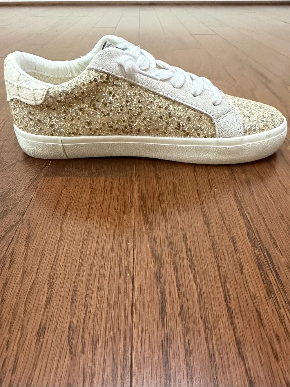 Vintage Havana Evie Glitter Low-Top Sneakers Gold, Silver, Rose Gold Size 6 NEW