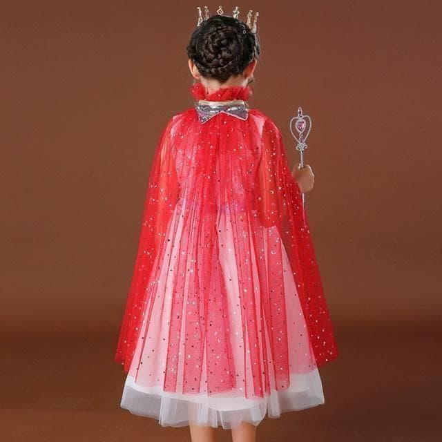 Red ♡ Import ♡ For Cosplay ♡ Unicorn Headband & Sparkly Cape 2-Piece Set
